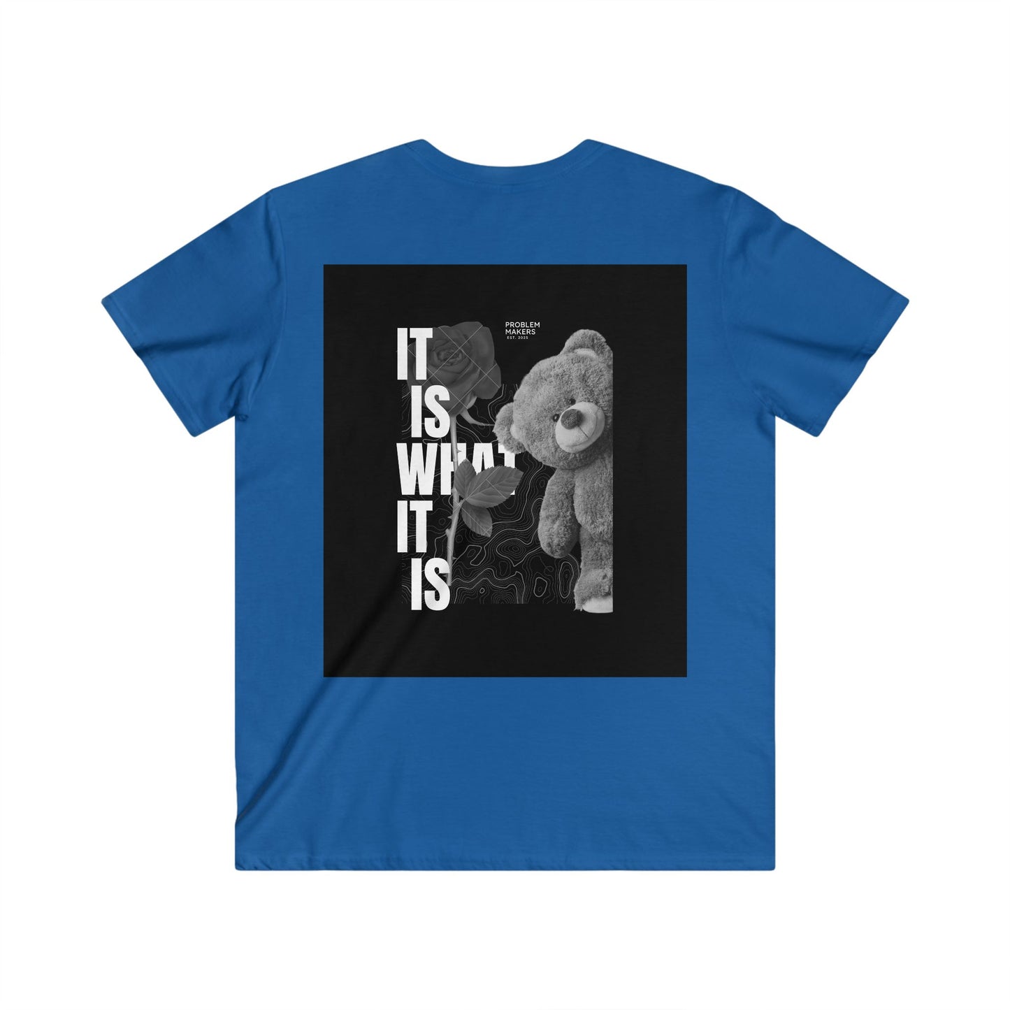 Men's V-Neck Graphic Tee - Casual Comfort with Inspirational Design