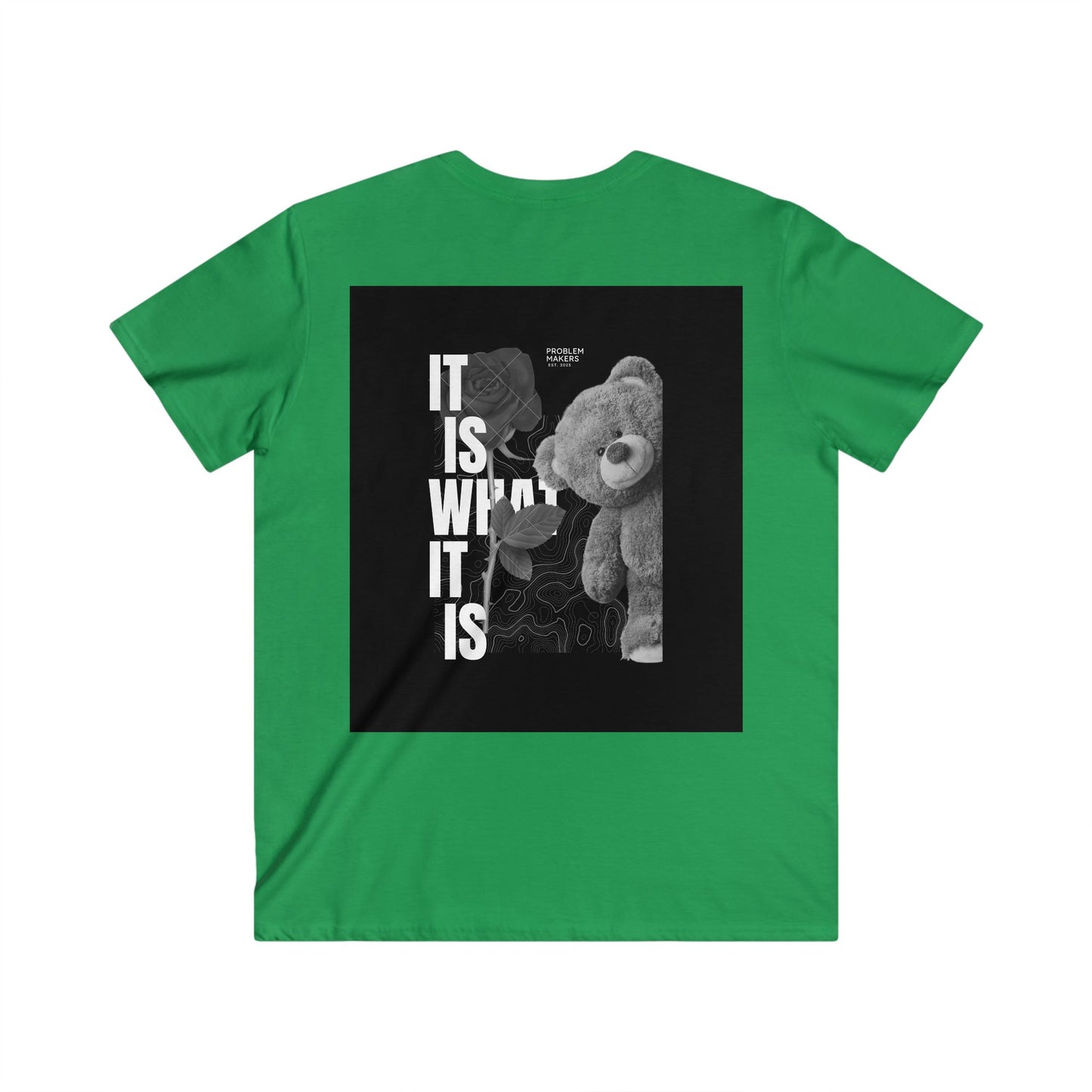 Men's V-Neck Graphic Tee - Casual Comfort with Inspirational Design