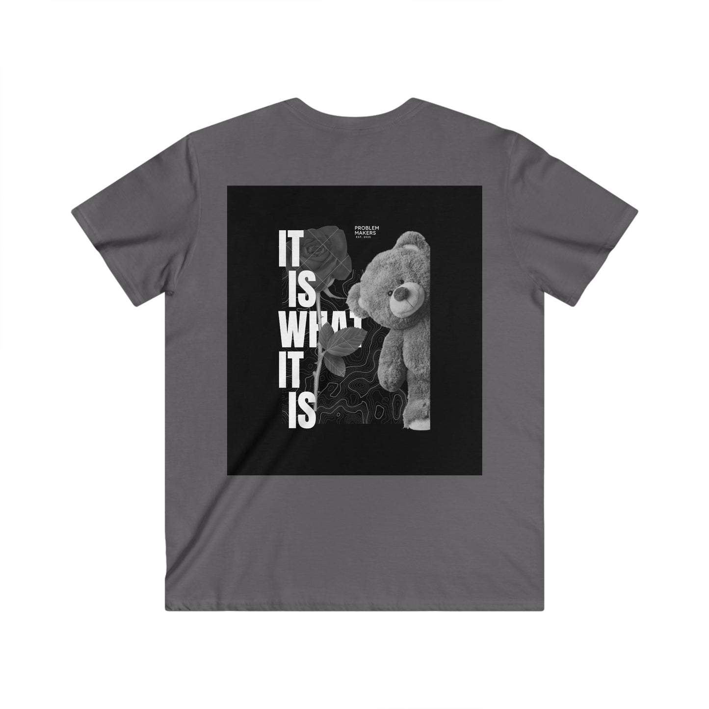 Men's V-Neck Graphic Tee - Casual Comfort with Inspirational Design