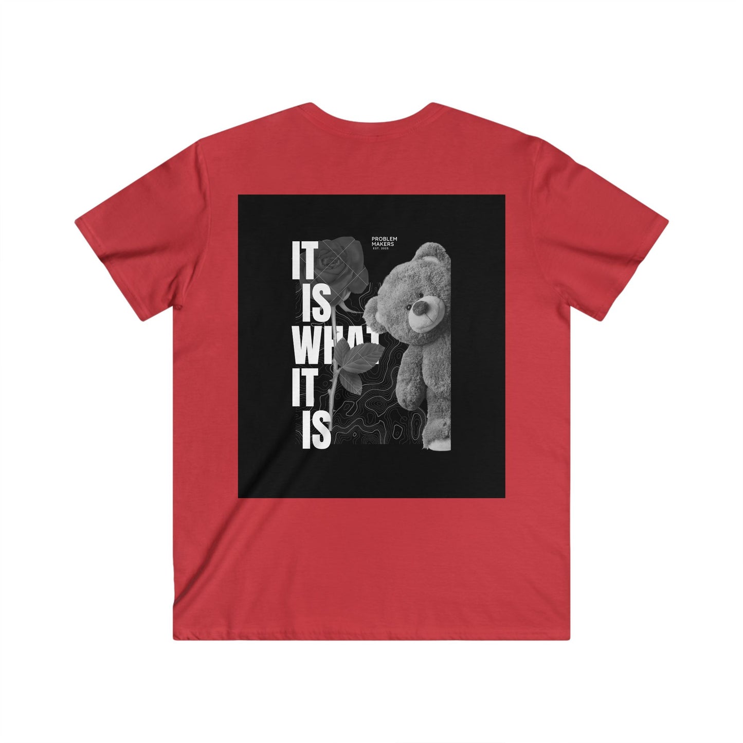 Men's V-Neck Graphic Tee - Casual Comfort with Inspirational Design