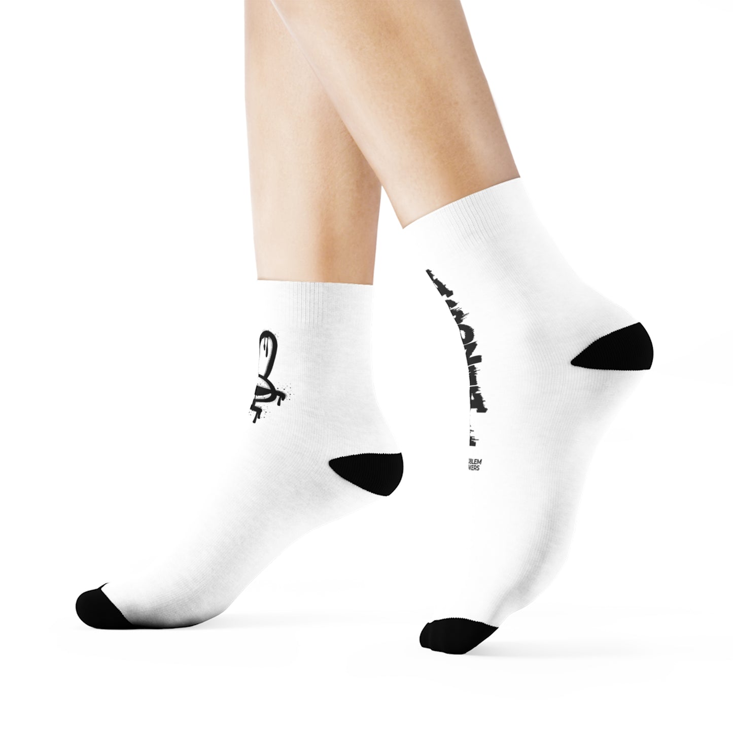 Trendy Graphic Crew Socks - Cool Streetwear Designs for Casual Comfort
