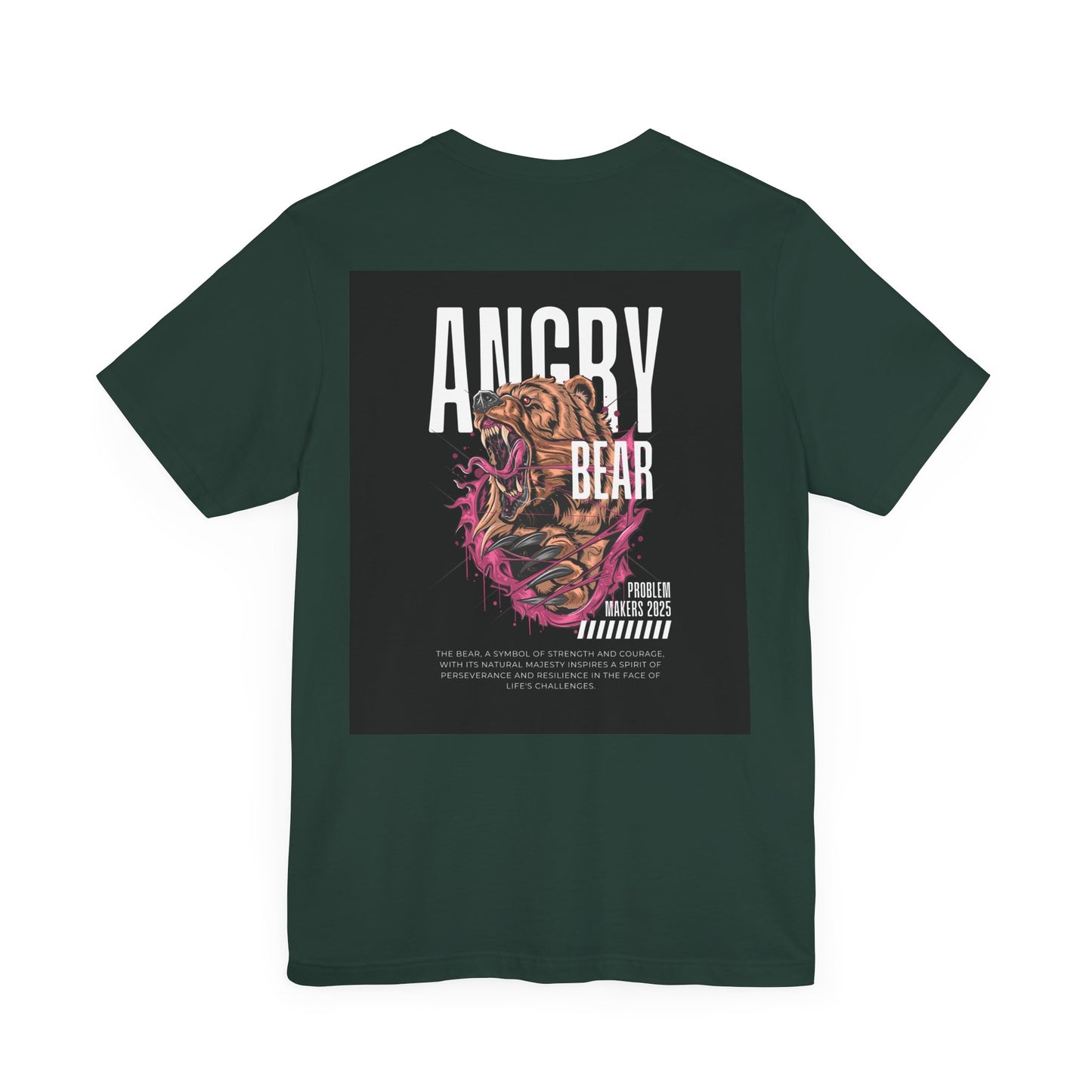 Angry Bear Graphic Tee - Unisex Jersey Short Sleeve T-Shirt