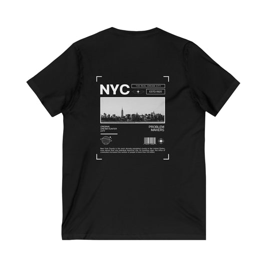 Unisex NYC Graphic V-Neck Tee - Urban Style for City Lovers