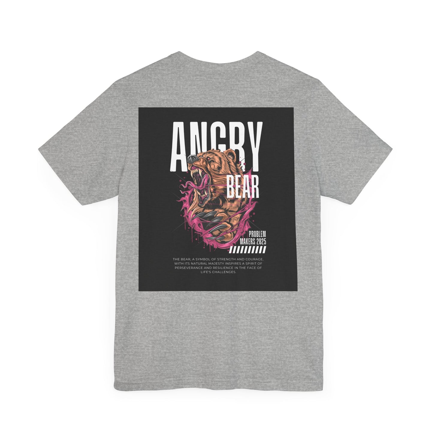 Angry Bear Graphic Tee - Unisex Jersey Short Sleeve T-Shirt