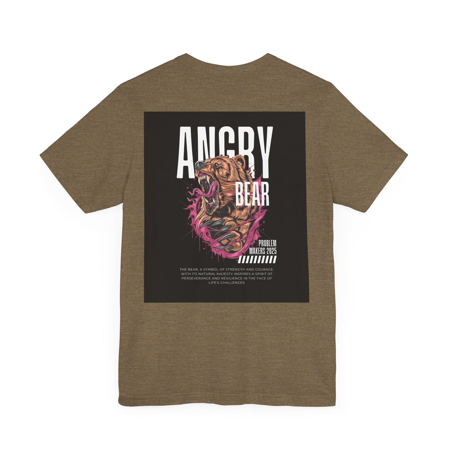 Angry Bear Graphic Tee - Unisex Jersey Short Sleeve T-Shirt