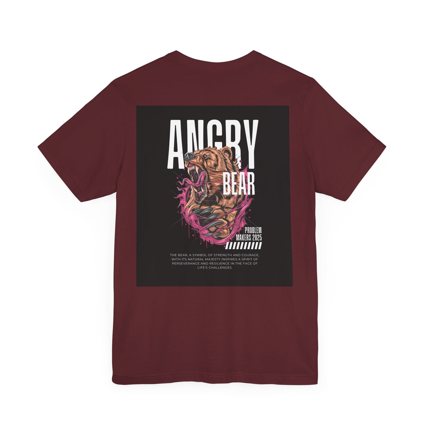 Angry Bear Graphic Tee - Unisex Jersey Short Sleeve T-Shirt