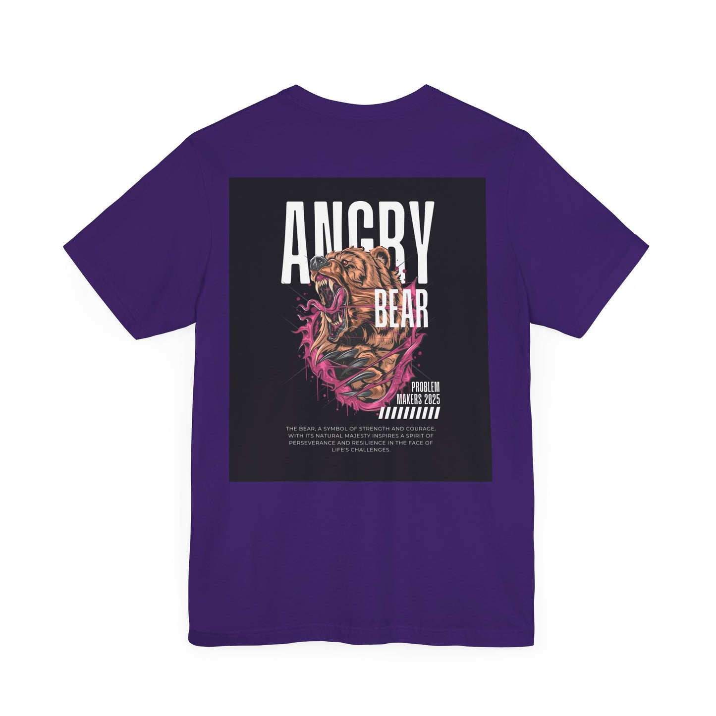 Angry Bear Graphic Tee - Unisex Jersey Short Sleeve T-Shirt